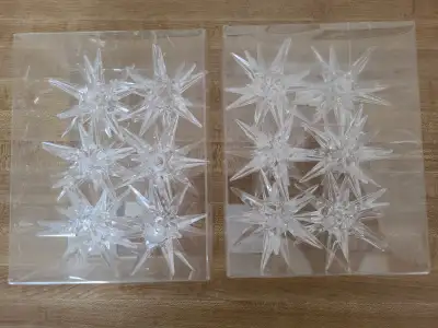 Christmas decorations -  12  3 inch acrylic stars, View more