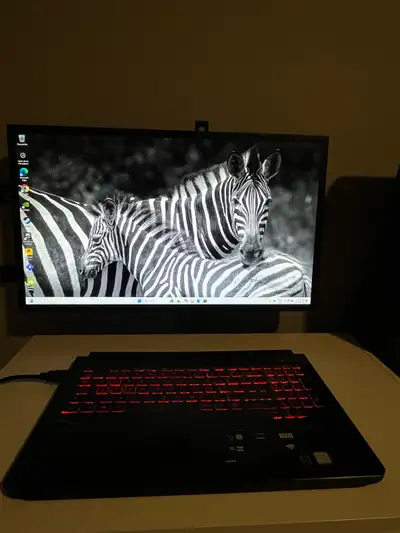This is an Asus FX504G gaming laptop that has been converted into a gaming pc. It can run on power o...