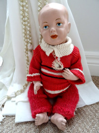 antique doll CELLULOID Parson Jackson 14” Boy BISCOLOID pre-WW1