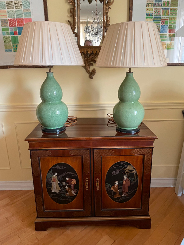 19th century Chinese Celadon lamps in Indoor Lighting & Fans in Hamilton