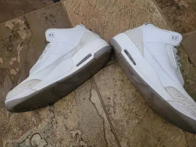 Nike Air Jordan 3 Retro Pure White 2018 (Size 12; No Laces), View more