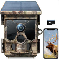 NEW Solar Trail Camera 4K 30fps, WiFi Bluetooth 46MP Game camera