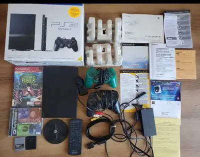 Sony Playstation 2 Slim Complete in box + extras SCPH75001, View more