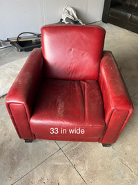 Palliser red accent chair 