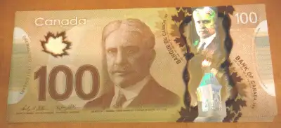 - For sale - RARE 2011 UNCIRCULATED / MINT ten consecutive serial number $100 Canadian bills !!! - T...