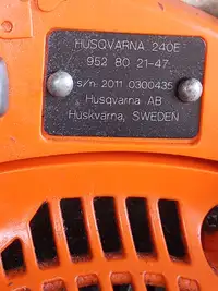 240e x-torq Husqvarna chainsaw
