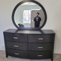 Dresser with vanity mirror