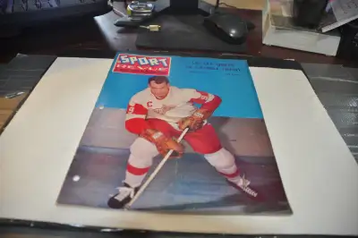 sport revue magazine hockey mars 1959 gordie howe detroit red wi, View more