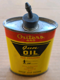 Vintage outer 445  3oz  gun oil tin