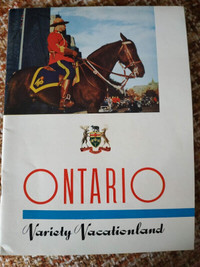 Rare, 1954 Ontario Variety Vacationland Tourism Booklet