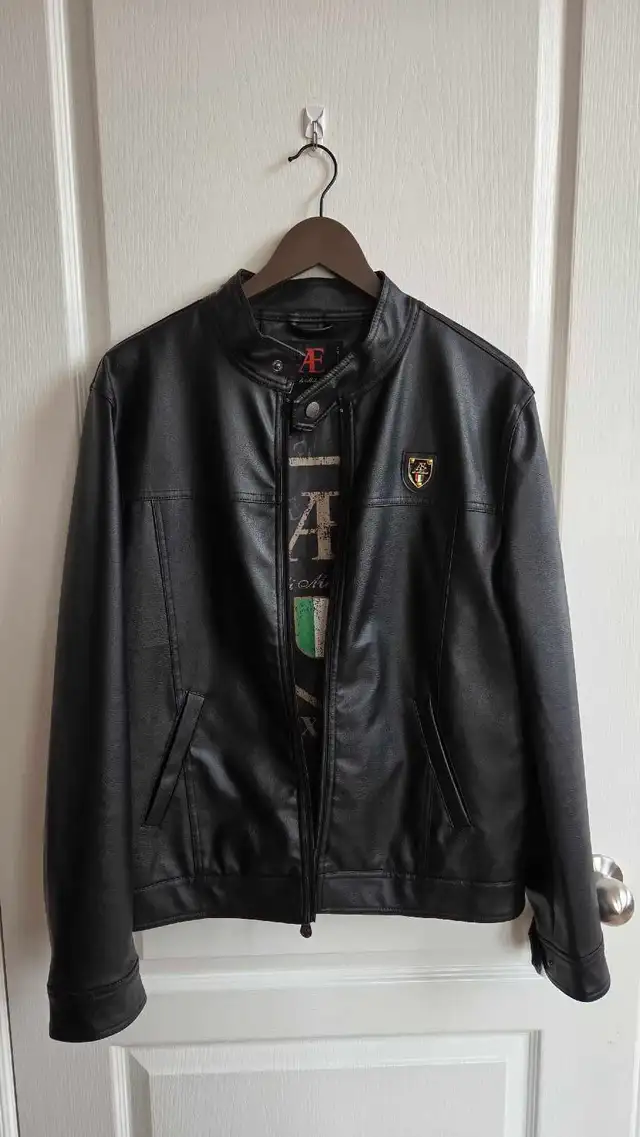 AE di Milano Men's Faux Leather Jacket