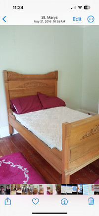 Antique oak bedroom set