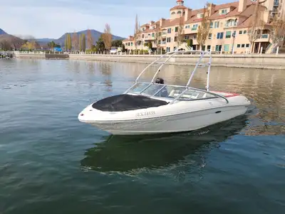 The Sea Ray 205 is one of the most desirable bowrider out there. The hull will handle Okanagan waves...