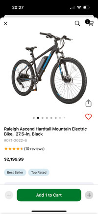 Raleigh Ascend Hardtail mountain electric bike