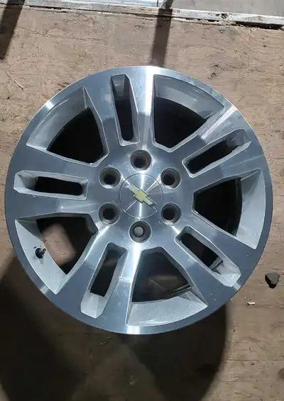 18" factory Chevrolet/GMC Rims. With sensors, a complete set of 4. Came off a half-ton Silverado.