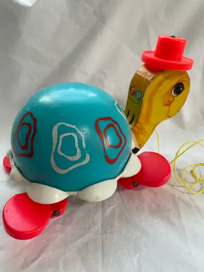 Vintage Fisher-Price Pull Toy Turtle, View more