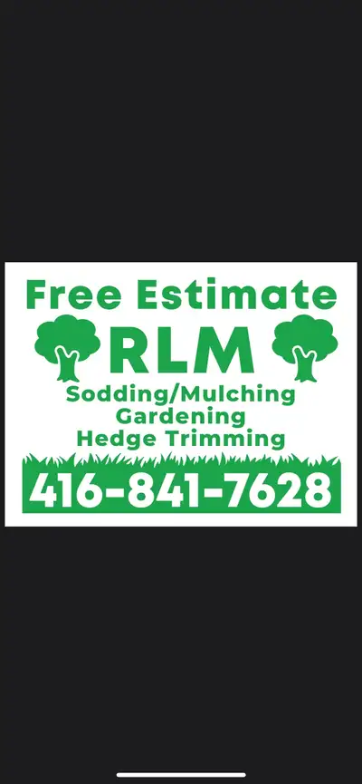 If you are looking for outdoor landscaping such as sodding, concrete, mulching etc. we are the team...