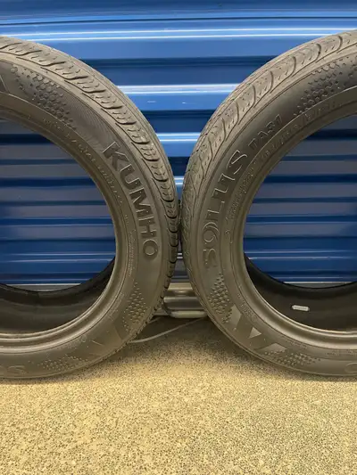 Pair. 185/55R15 82H Kumho Solus TA31. FIRM $40: Two Used All Seasons Tires. FIRM Tires Tread Depth:...