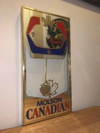 Vintage Molson Canadian Beer Bar Clock Excellent Condition