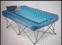 Air mattress with foldable stand 