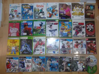 Jeux vidéo (video games) PS3, PS2, Wii, XBox (360 One), Nintendo, View more