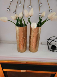 2 vases with with tulip