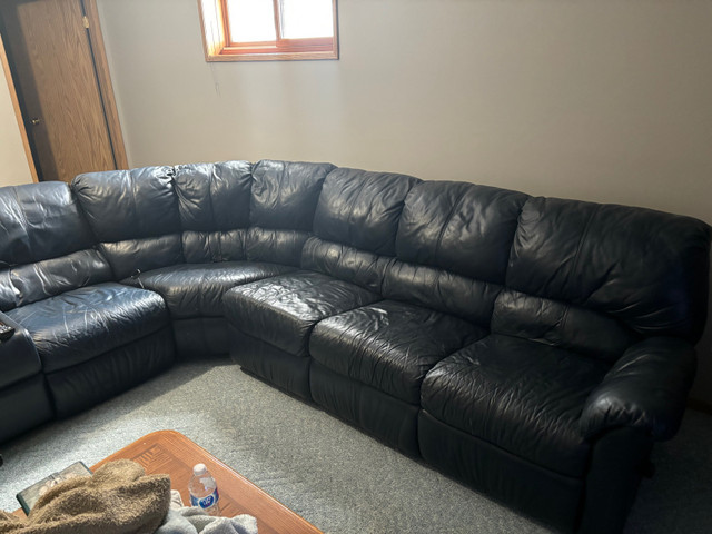 Leather sofa sectional  in Couches & Futons in Calgary