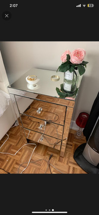 Mirrored nightstand PRICE NEGOTIABLE 