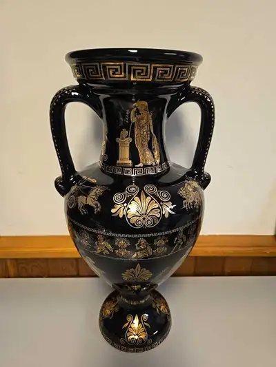 Large Size Greek God 24k Gold Vase 20x12 Inch, View more