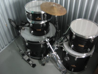 Full Size 5-Piece Drums by Intex Black Shell Set Lightly Used
