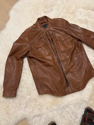 John Varvatos Leather Jacket, View more