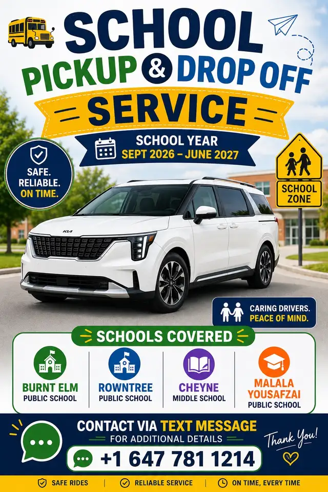 School Pick up & Drop off Service - Brampton North West