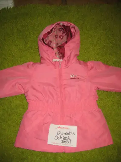 12 mth pink double lined OSH KOSH jacket, View more