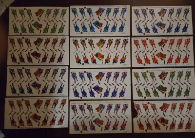 Rare 1970 Original Coleco Hockey Team Player Sticker Sheets, View more