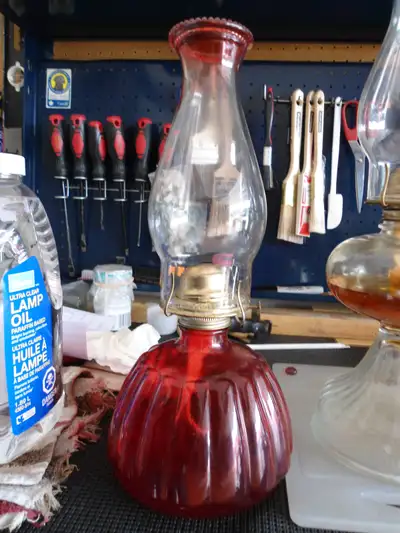 RED GLOBE OIL LAMP, View more