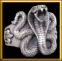 Biker Rings Dragon Snake 925 STERLING SILVER MENS RING