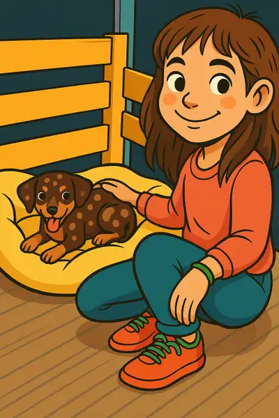 Bonjour, Je m'appelle Nellie et j'ai 8 ans. Ma grande sœur a 10 ans, et nous adorons les chiens ! No...