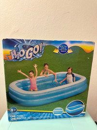 Bestway H2O GO! Blue Rectangular Pool Over 8 Feet Long Textured 