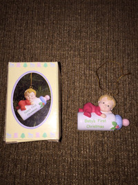 Tiny treasured keepsake / baby first Christmas ornament 