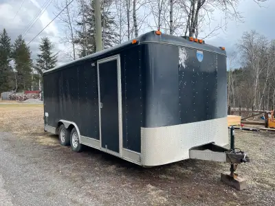 2006 interstate 18 x8 Enclosed cargo or car trailer,barn doors & man Door, , brand new fabricated, 8...