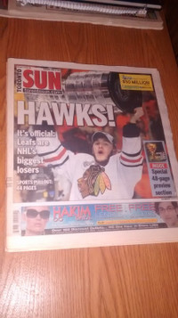 Toronto Sun June 10 2010 Chicago Blackhawks Stanley Cup