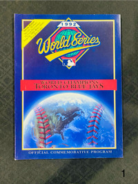 1992 Toronto Blue Jays World Series Commemorative Program