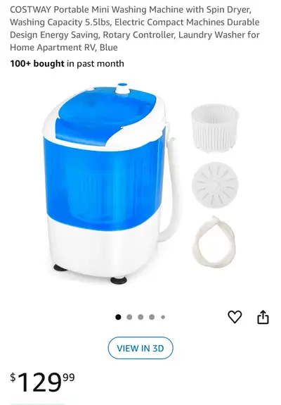 $147 Retail COSTWAY Portable Mini Laundry Wash Machine w/ Dryer, View more