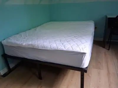 Room is furnished. Double bed. Table chair. Closet. Microwave. Fridge. Room is available from Aug 1s...