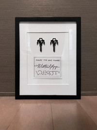 Framed Autographed Lovebot Keys, Signed Art
