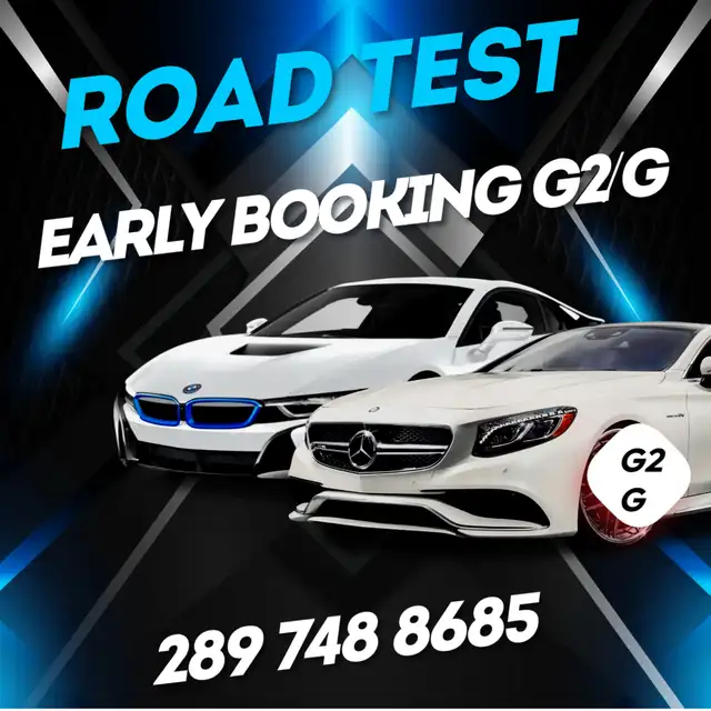ROAD TEST ASAP G2-G EARLY BOOKING, DRIVING LESSONS