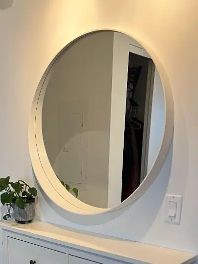 white oval modern  ikea mirror, View more