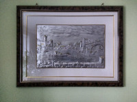 Sterling Silver .925 Relief  Framed Picture from Italy