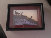 5 x 7 picture frame with deer on hillside picture