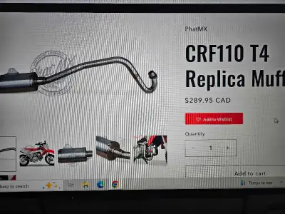 Brand new crf110 system, Piranha brand - Pro Circuit t4 replica Stainless pipe Aluminum can $275 cas...